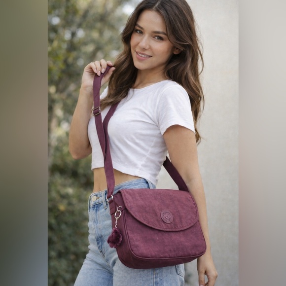 Kipling Handbags - Kipling Burgundy Crossbody Bag